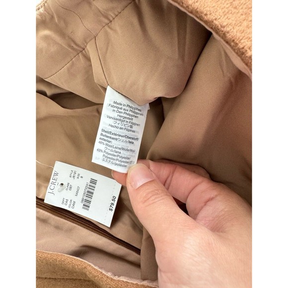 NWT J. Crew Mercantile Sz 8 Skirt Women Tan Brown Wool Blend A-line Ruffle SOFT - Picture 5 of 7